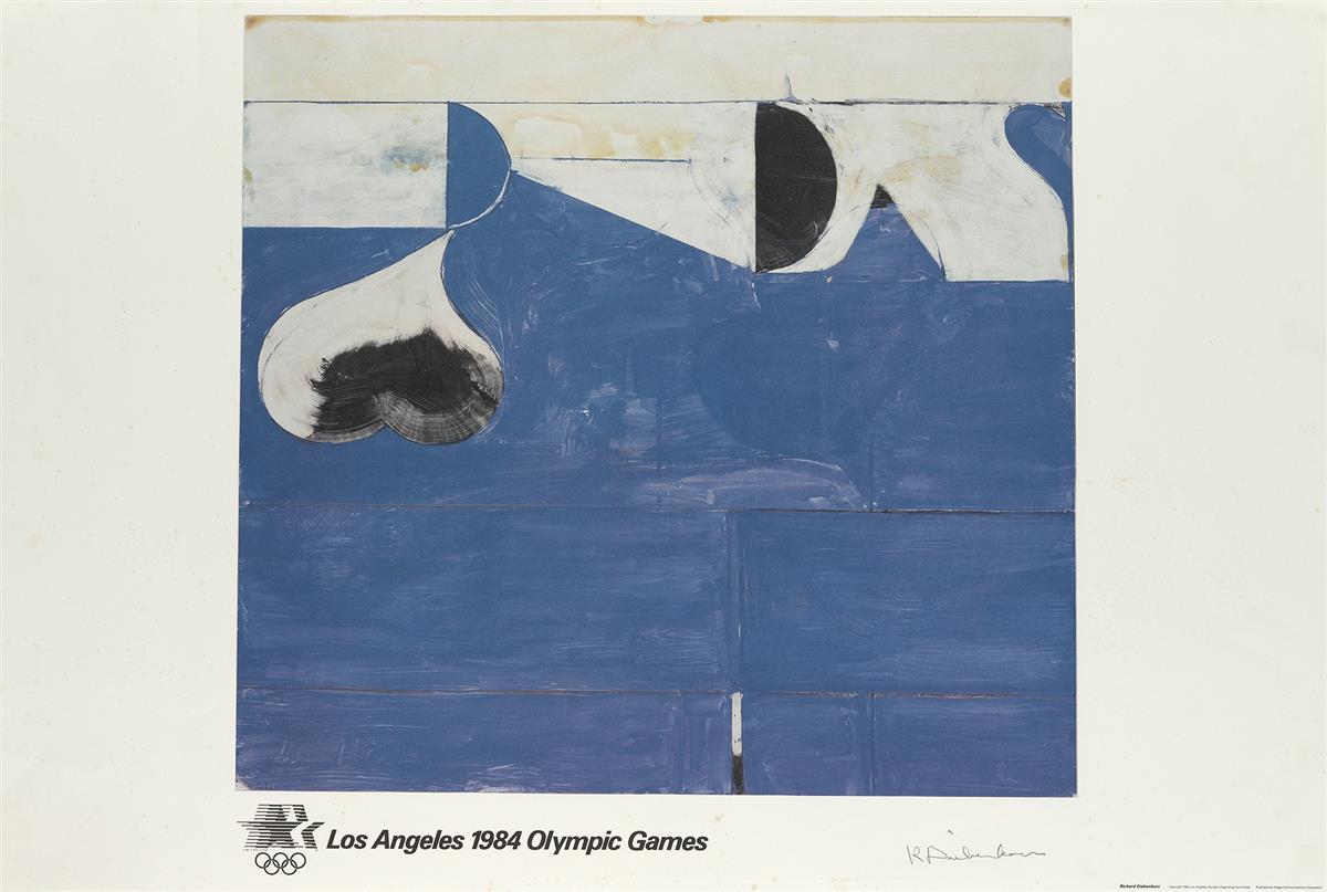 RICHARD DIEBENKORN (1922-1993). LOS ANGELES 1984 OLYMPIC GAMES. 1982. 24x36 inches, 61x91 cm. Knapp Communications Corporation, Los Ang